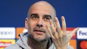 Pep Guardiola, en rueda de prensa