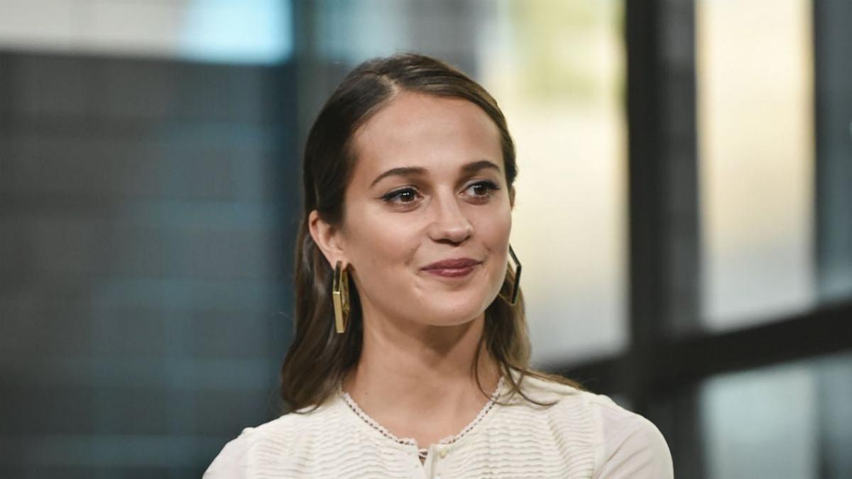 Alicia Vikander en la presentación de 'Tom Raider' en Nueva York