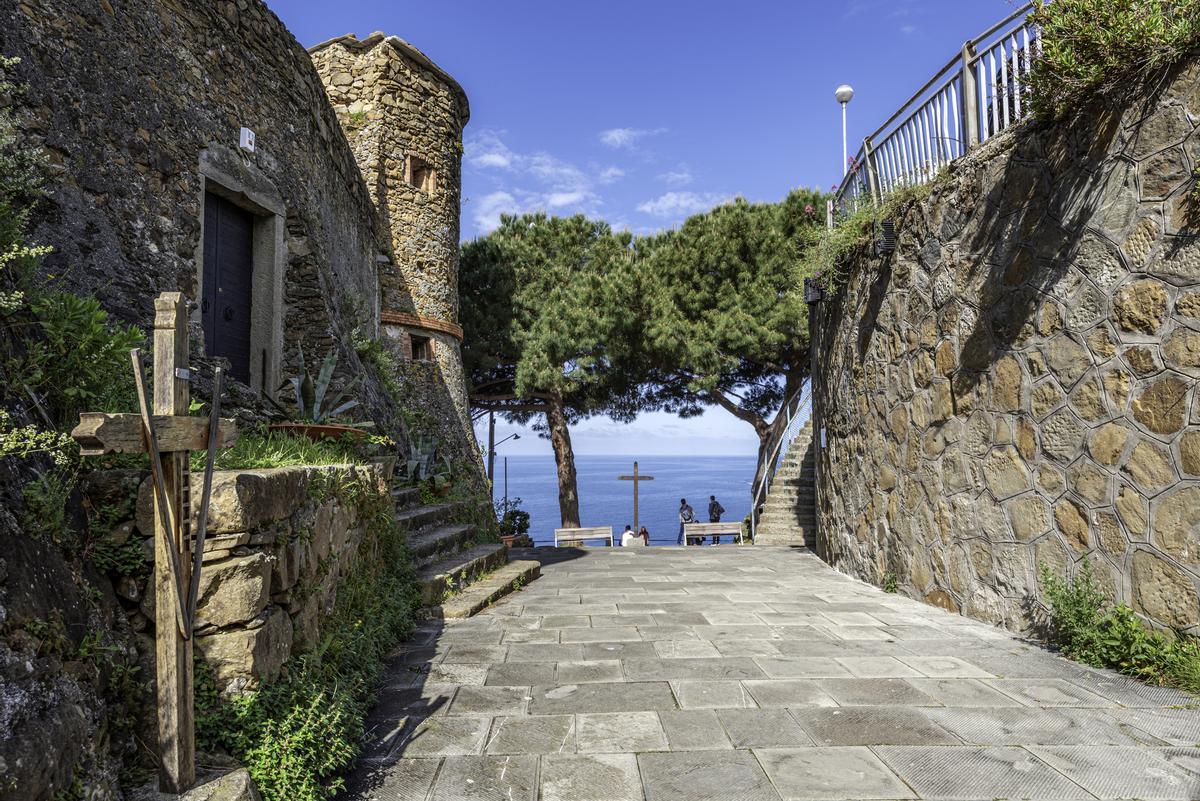 Mirador junto al Castillo de Riomaggiore