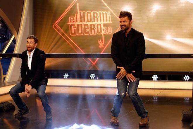 Ricky Martin y Pablo Motos bailando