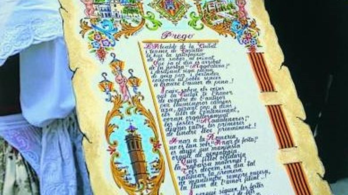 Imagen del texto del Pregó de Bernat Artola.