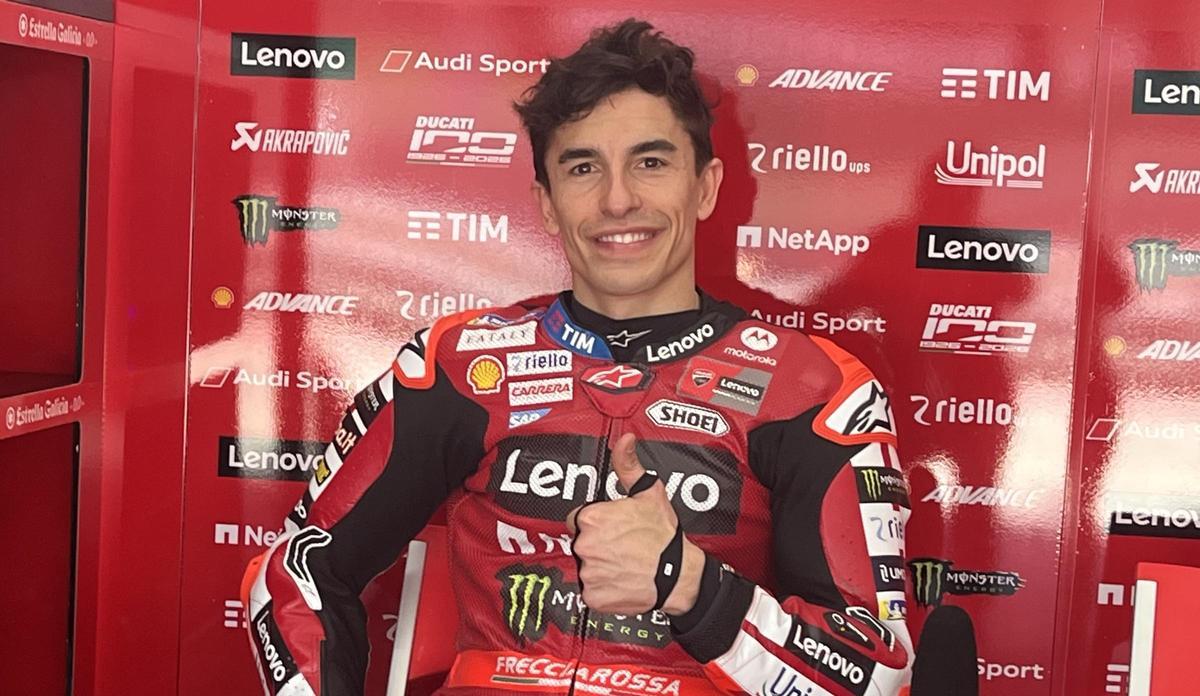 Marc Márquez (Ducati) se mostró hoy muy contento de su exitoso regreso a la competición tras meses de lesión.