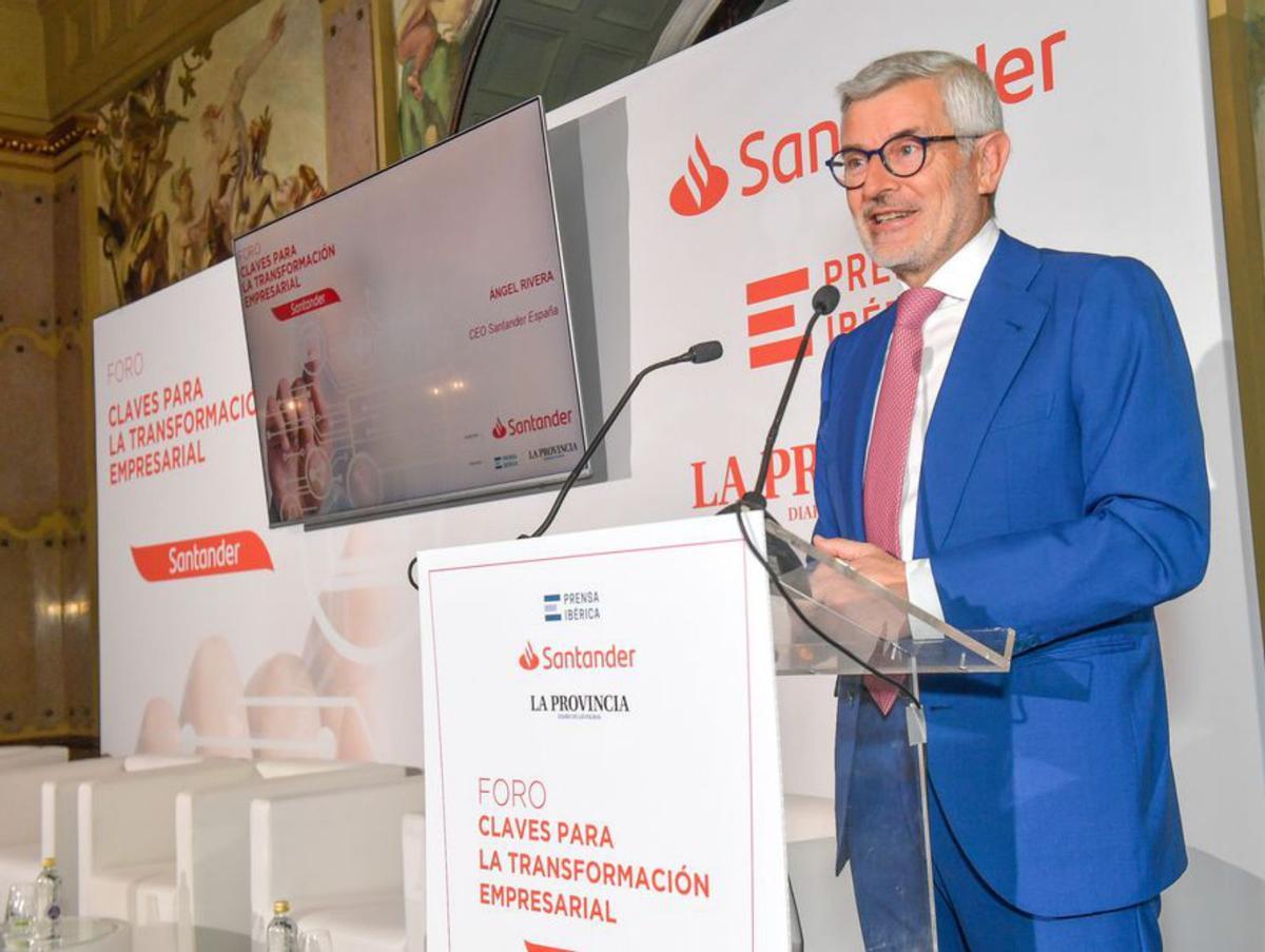 El CEO del Banco Santander España, Ángel Rivera, interviene en el Foro.