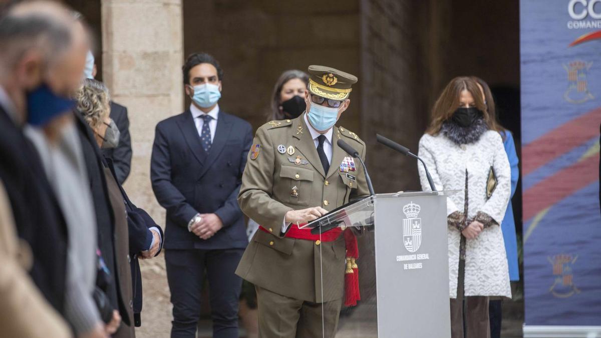 El general Gracia Herreiz, durante la toma de posesión del cargo.