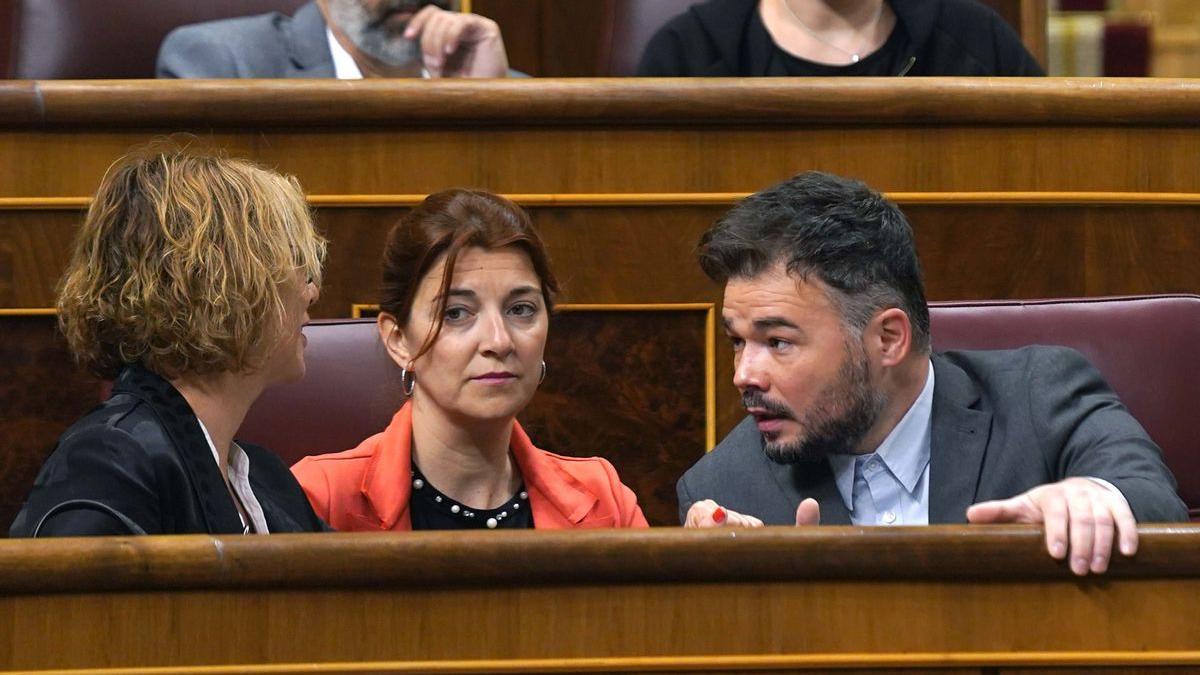 Rufian durante el Pleno del Congreso celebrado este jueves.