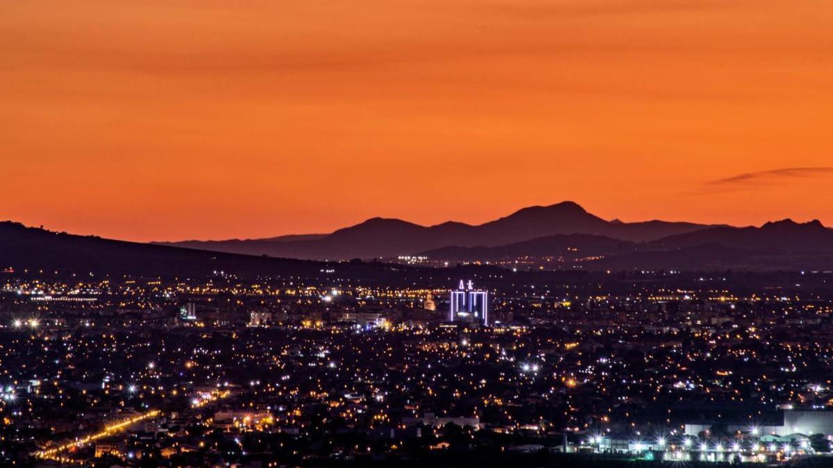 Vista panorámica de Murcia al atardecer