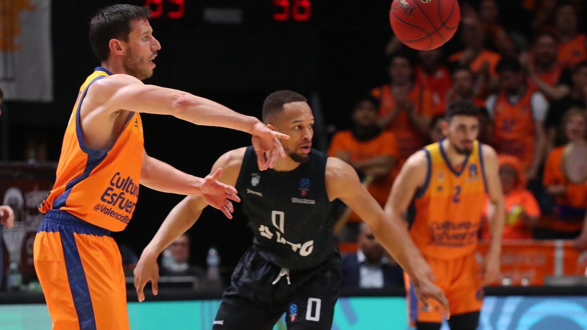 Sam Van Rossom, en el partido contra el Hamburgo de octavos de final de la EuroCup