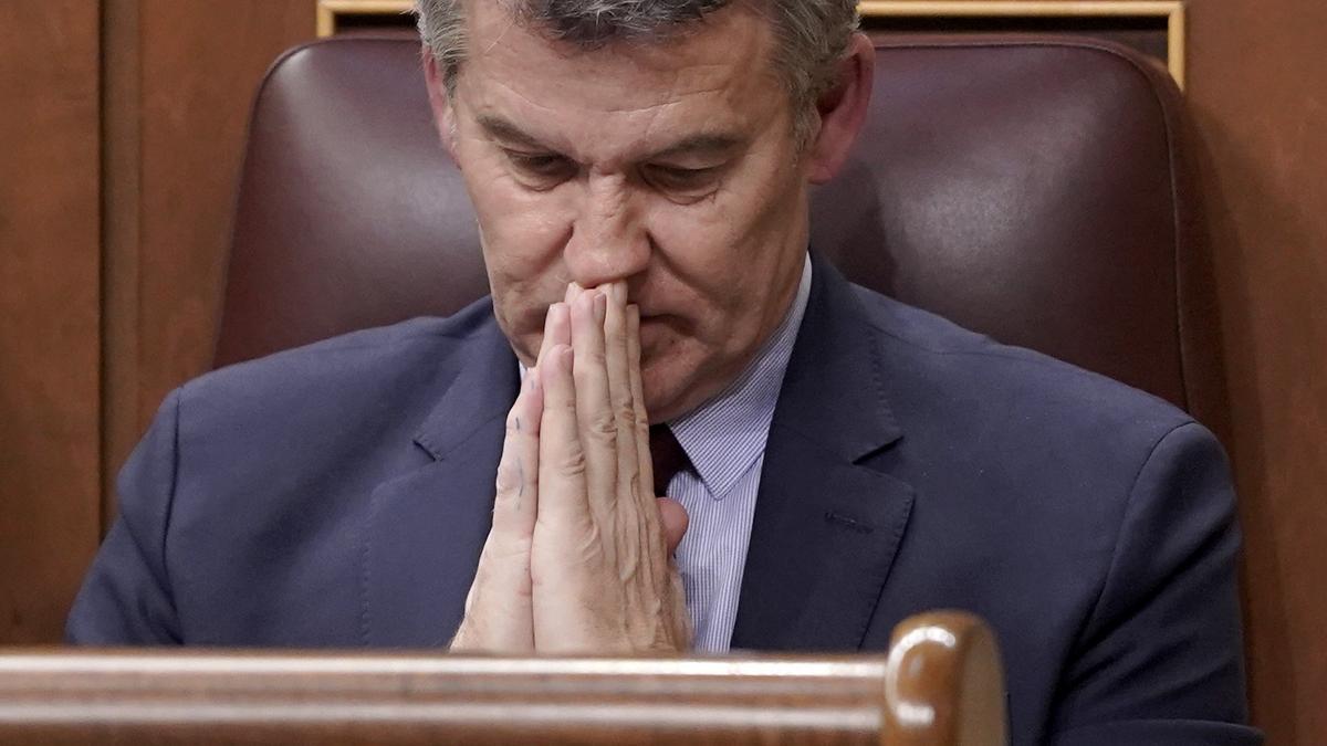 Alberto Núñez Feijóo, el pasado 26 de marzo en el Congreso de los Diputados.