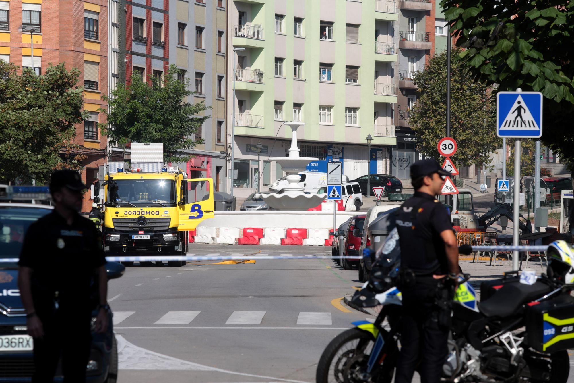 En imágenes: fuga de gas en Avilés