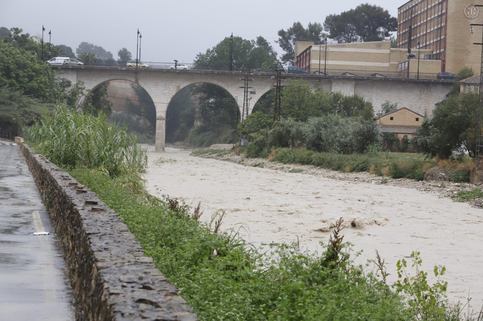 Así están siendo las lluvias torrenciales en Ontinyent