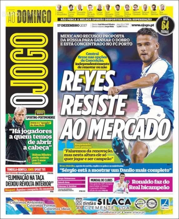 Las portadas deportivas del 17 de diciembre