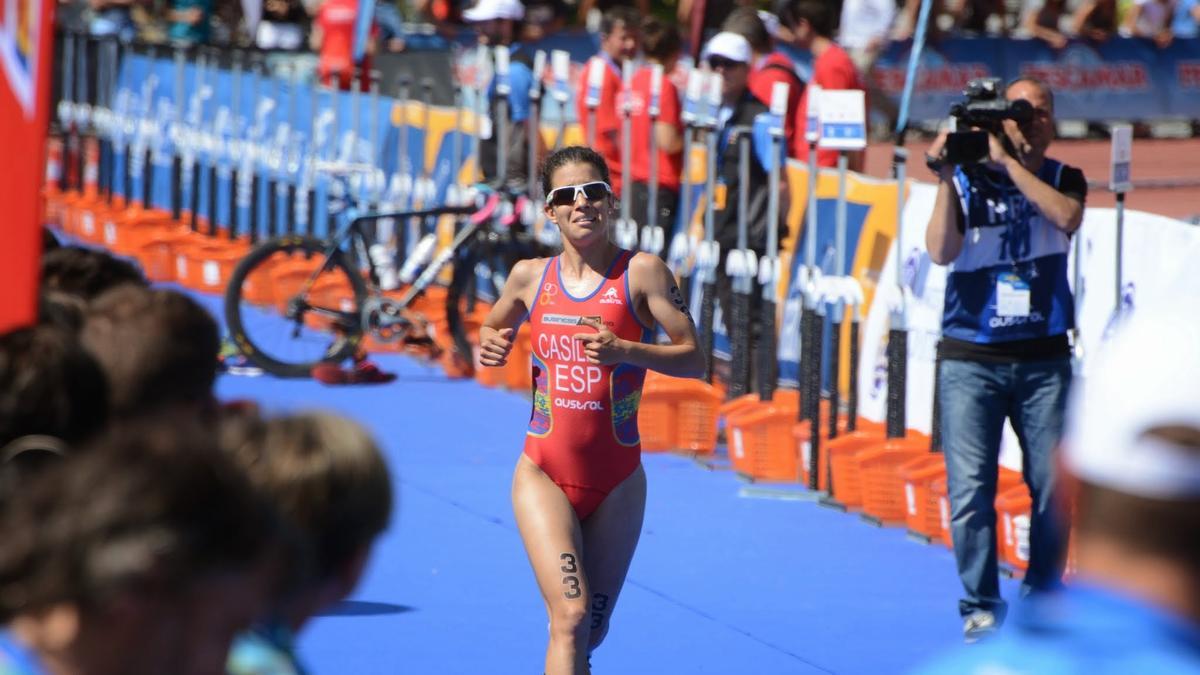 Miriam Casillas, en el Mundial sub-23 de 2014 en Pontevedra.