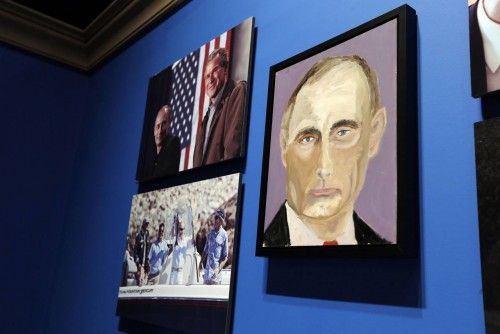 Imágenes de la exposición de los cuadros pintados por George Bush.