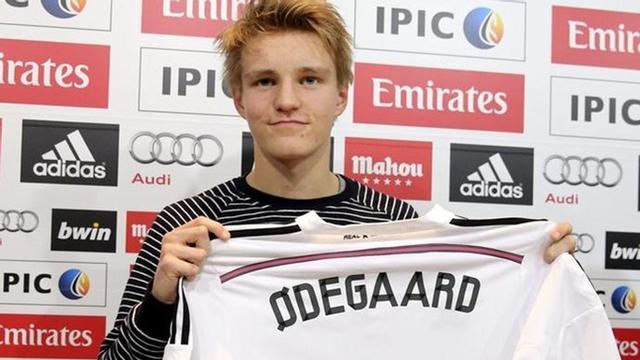 Odegaard, durante su presentación
