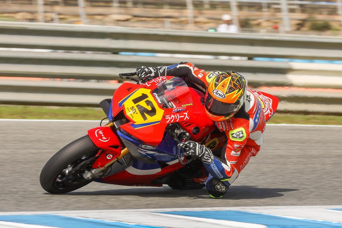 Borja Gómez, en una de las pruebas del fin de semana en Jerez