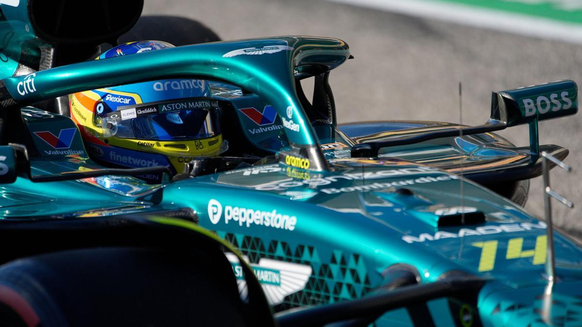 Fernando Alonso, durante una sesión