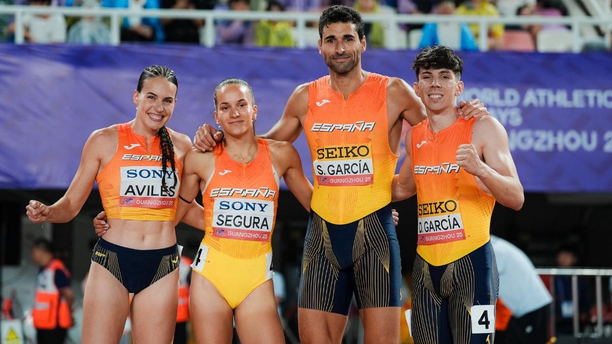 El 4x400 mixto español estuvo notable