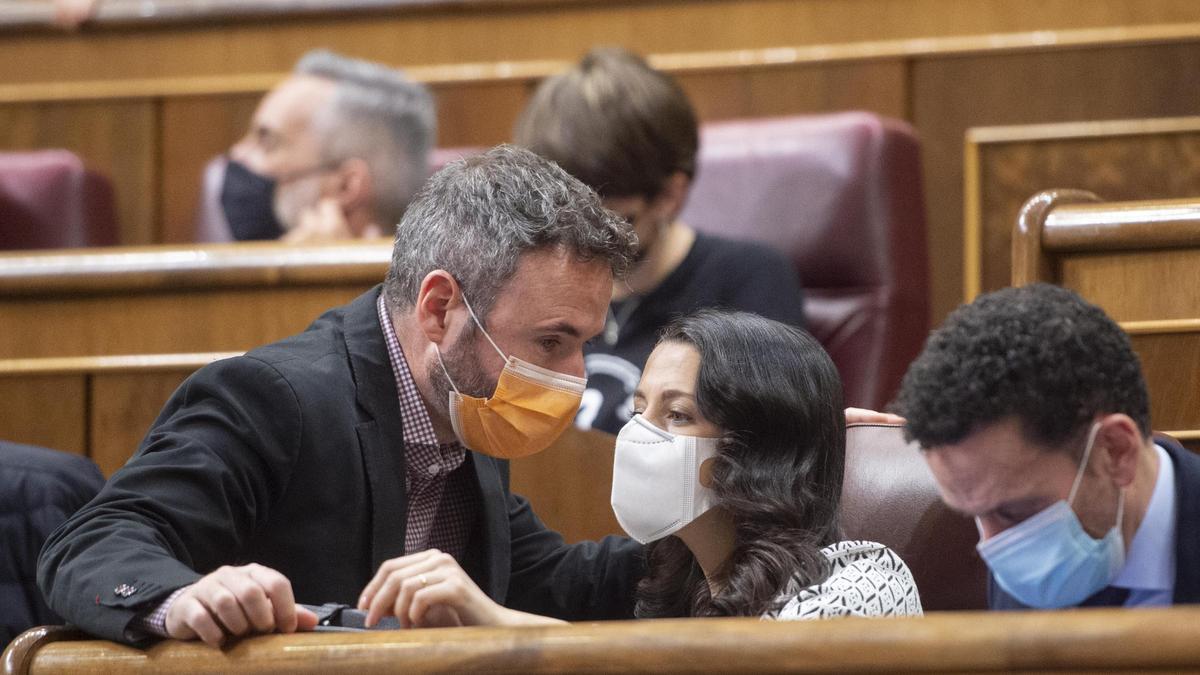 El grupo parlamentario de Ciudananos en el Congreso de los Diputados.