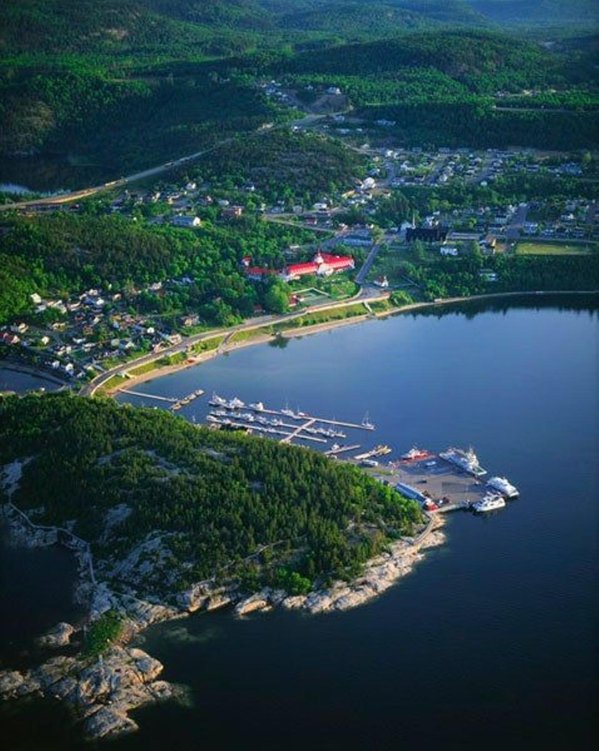 Bahía de Tadoussac, cerca de Quebec, Canadá.