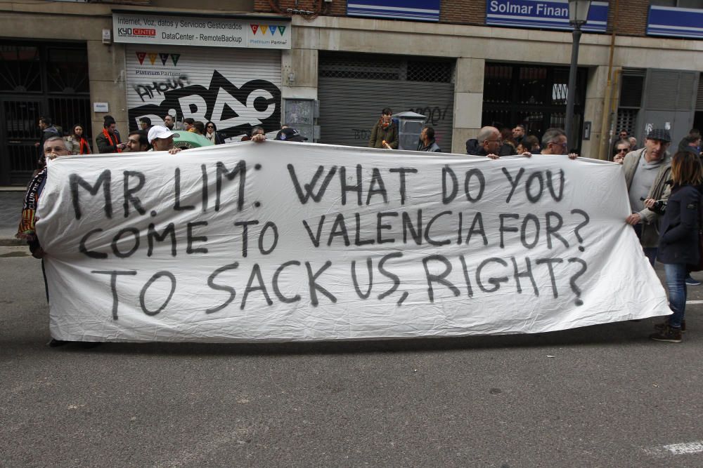 Protestas de la afición del Valencia CF