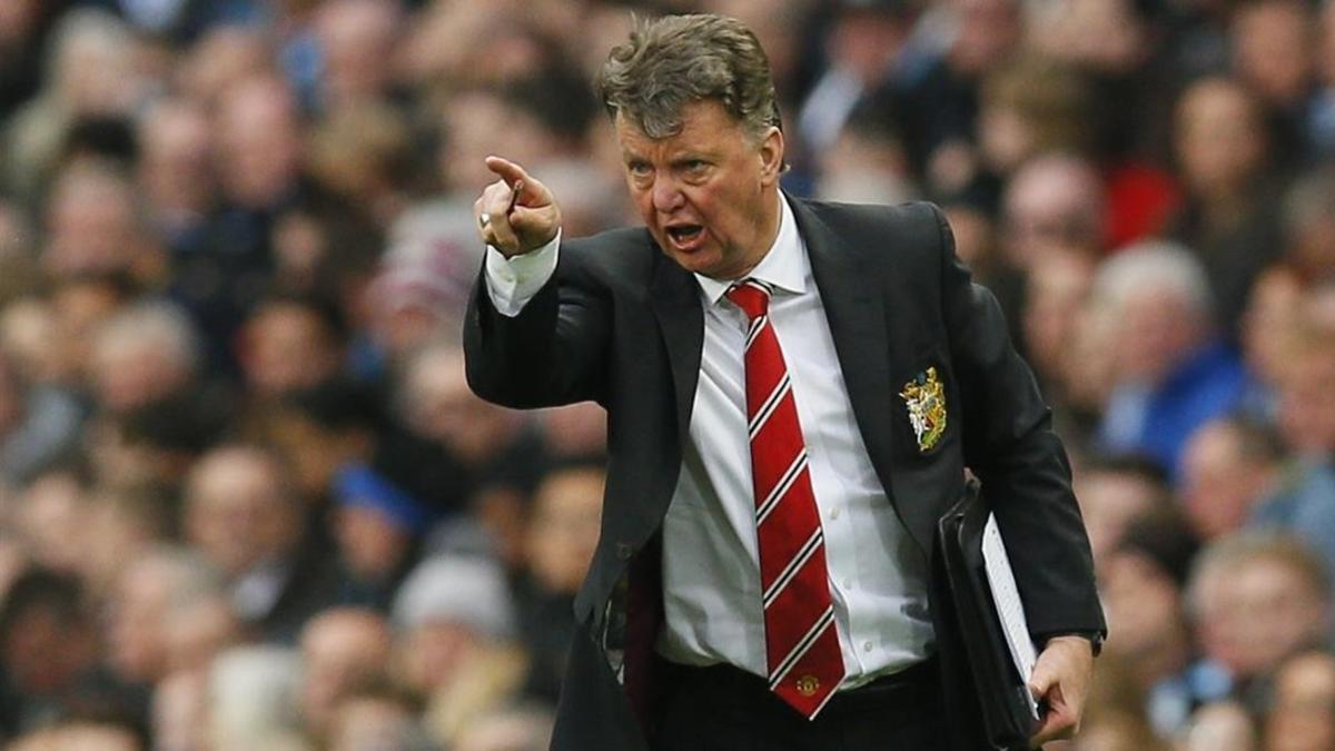 Louis Van Gaal, durante el encuentro ante el Leicester