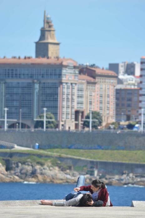 Aire cálido y cielo despejado en A Coruña