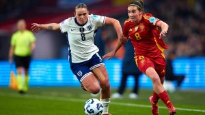 Mariona Caldentey durante el partido contra Inglaterra
