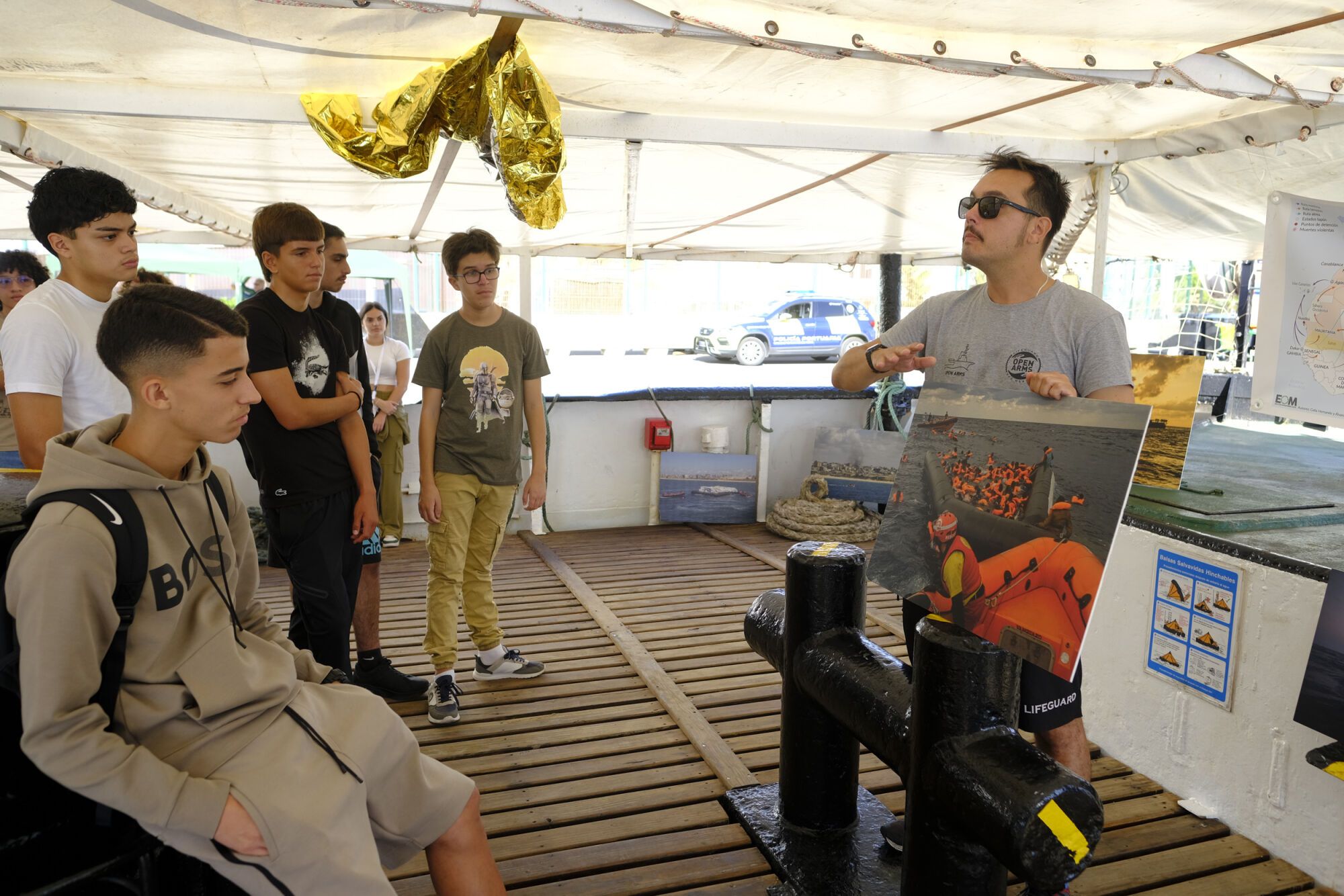 Jornada de puertas abiertas en el 'Open Arms' en el Puerto de Las Palmas