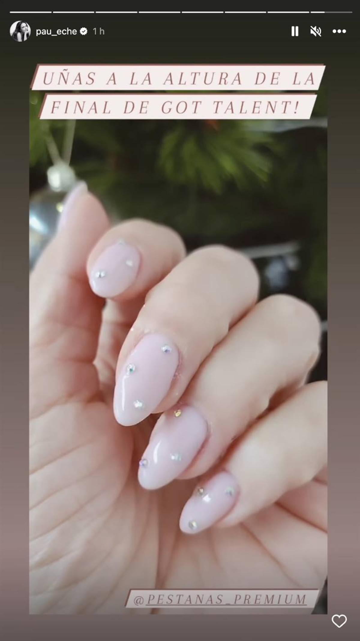 Diseño de la manicura elegida por Paula Echevarría para estas fiestas.