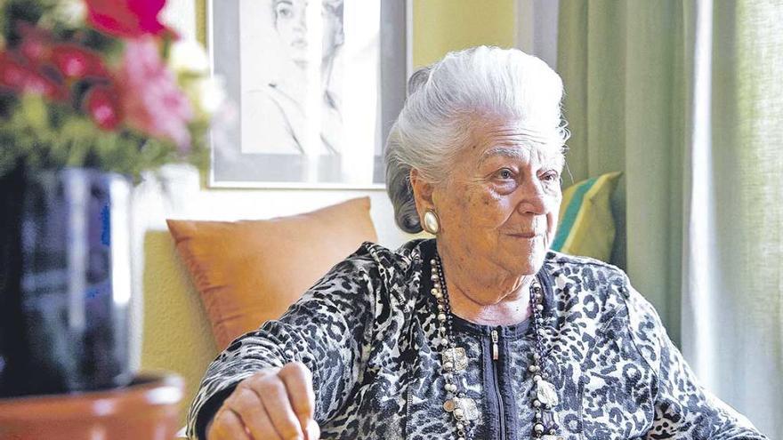 María Fernández de Córdova, en su casa en Santa Eulàlia .