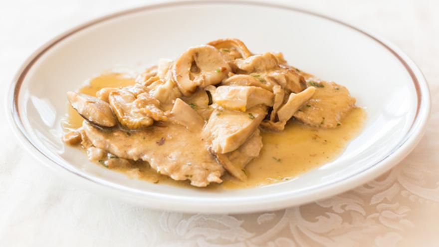 Filetes de ternera con champiñones