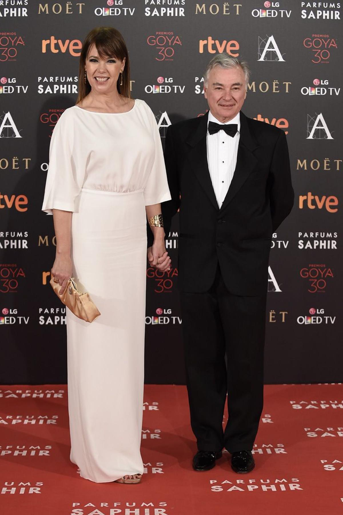 Mabel Lozano y Eduardo Campoy en los Premios Goya 2016