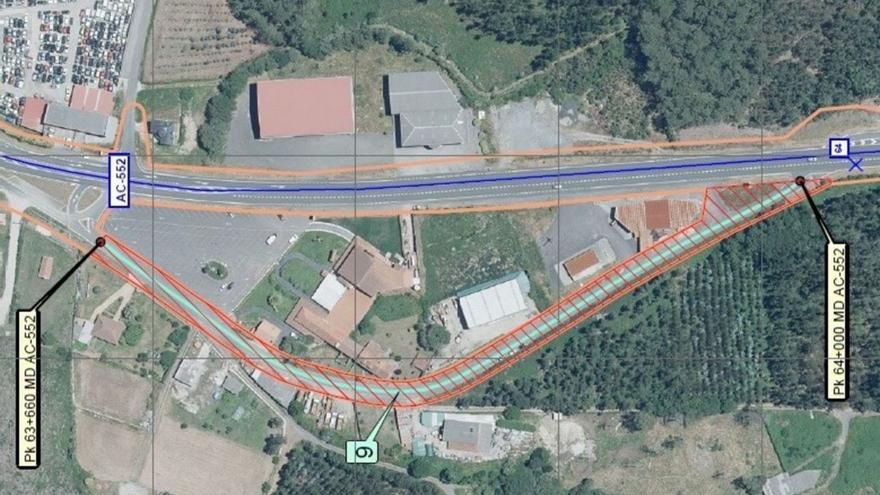 Uno de los tramos de la carretera AC-552, A Coruña-Cee, que fue transferido al Concello de Vimianzo