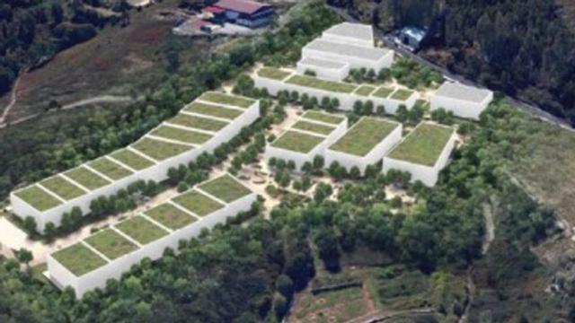 Recreación del futuro ecoparque empresarial de Soutomaior.