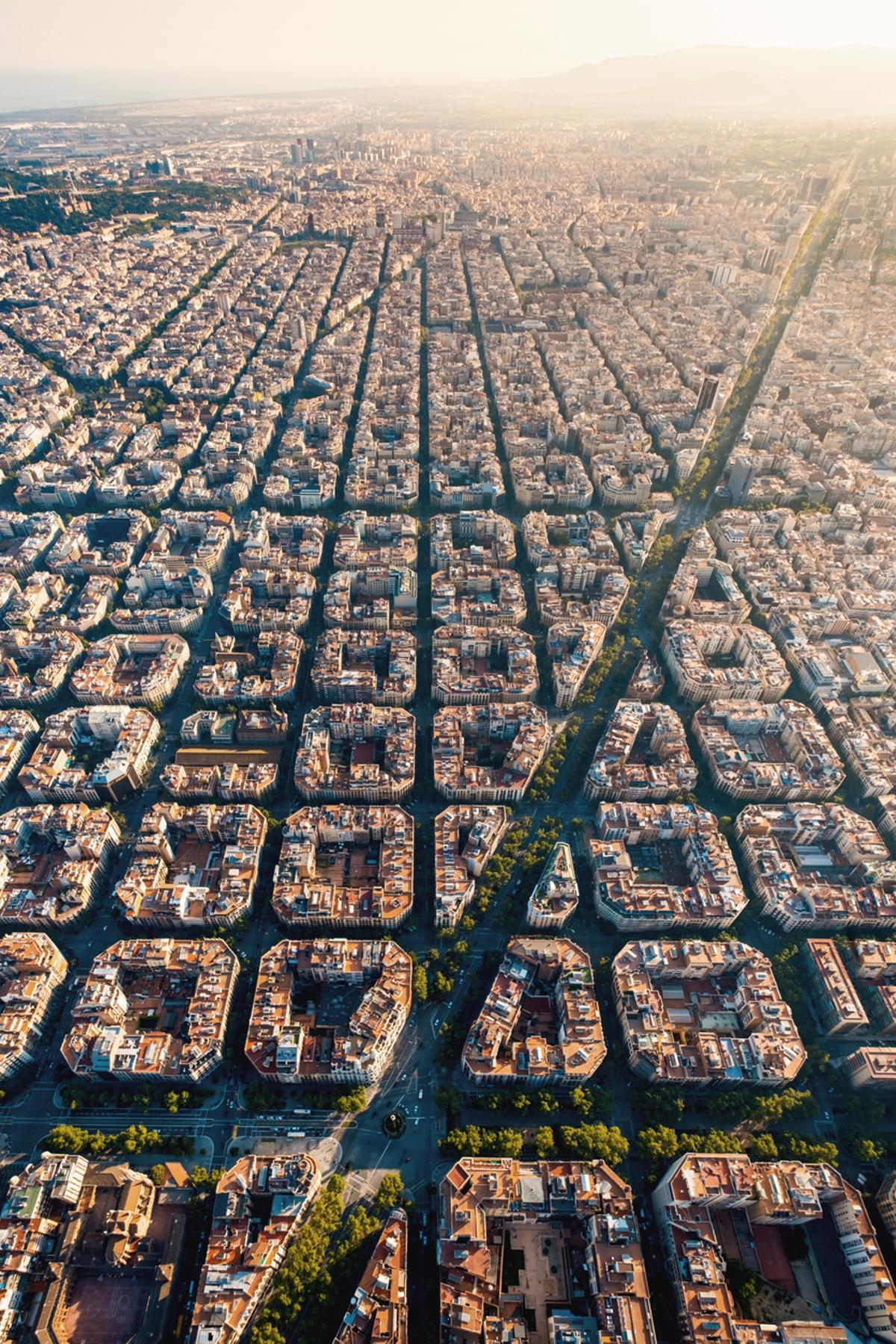 Vista aérea de la ciudad de Barcelona