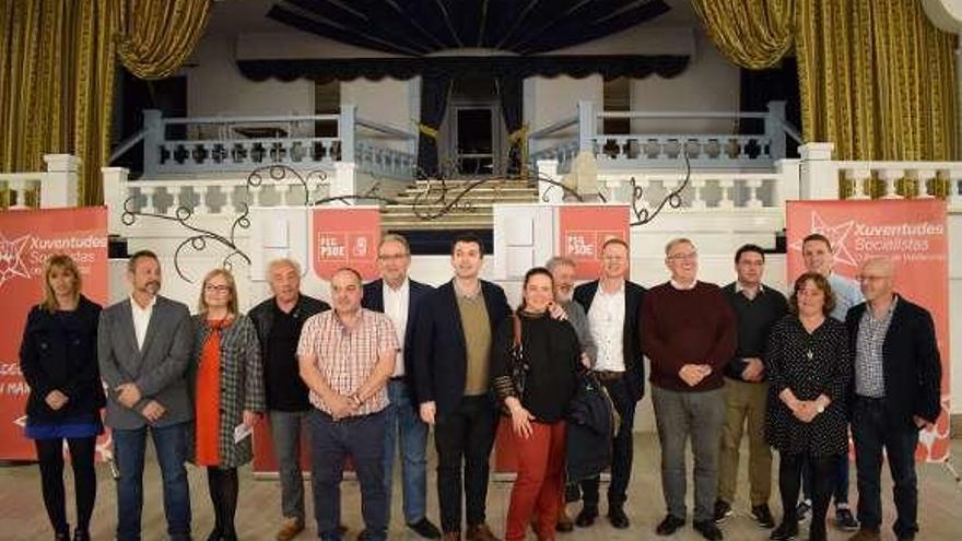 Candidatos del PSOE en la comarca de Valdeorras. // FdV