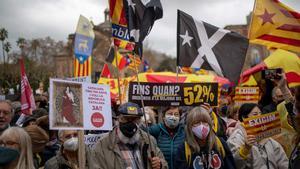 Concentración de la ANC frente al Parlament.