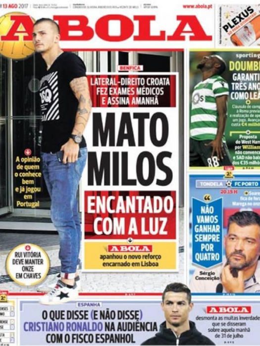 Portadas deportivas de este domingo 13 de agosto