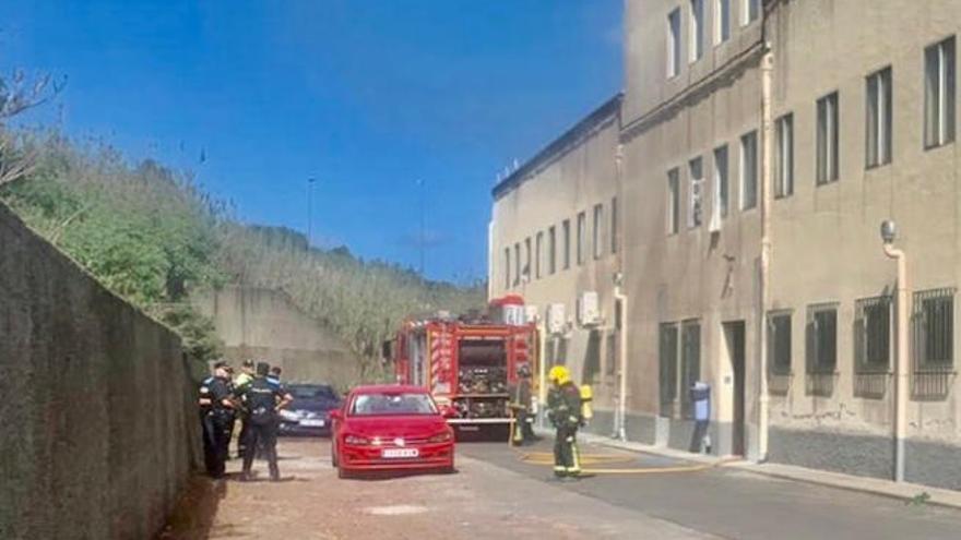 Intervención de los bomberos en el Seminario Diocesano de La Laguna.