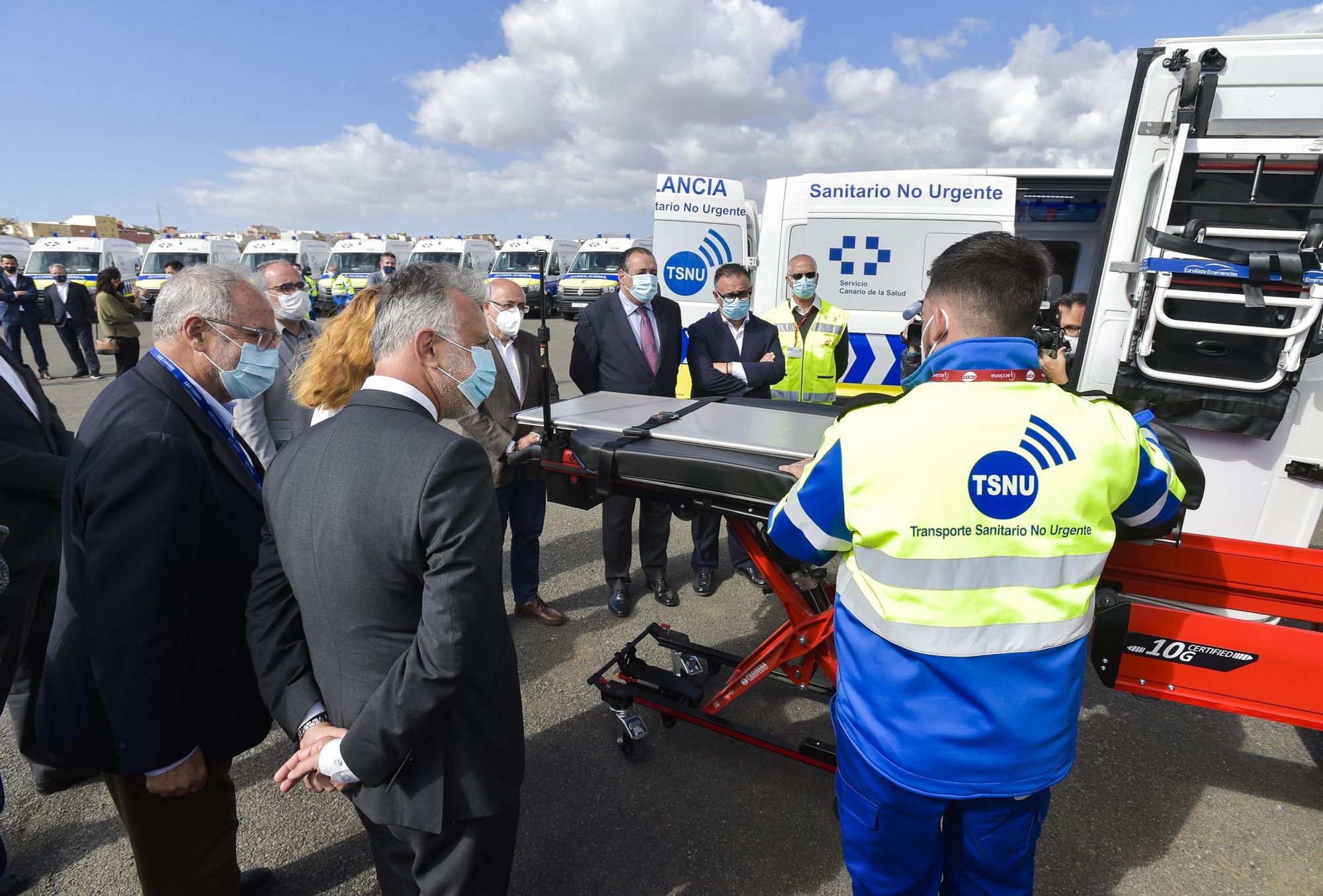 Presentación de nuevas ambulancias del transporte sanitario no urgente en Gran Canaria (5/06/2021)