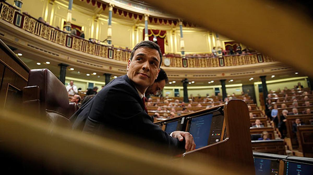 A partir de la setmana que ve, la falca de Pedro Sánchez durant el discurs d’investidura.