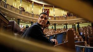 A partir de la setmana que ve, la falca de Pedro Sánchez durant el discurs d’investidura.