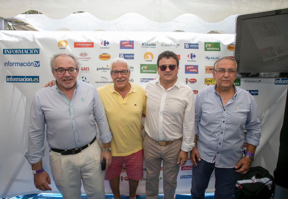 Alfonso Cortés, administrador concursal del Hércules, Basilio Patiño, exdirigente del Alicante CF, Toni Cabot y Quique Hernández, exentrenador del Hércules.