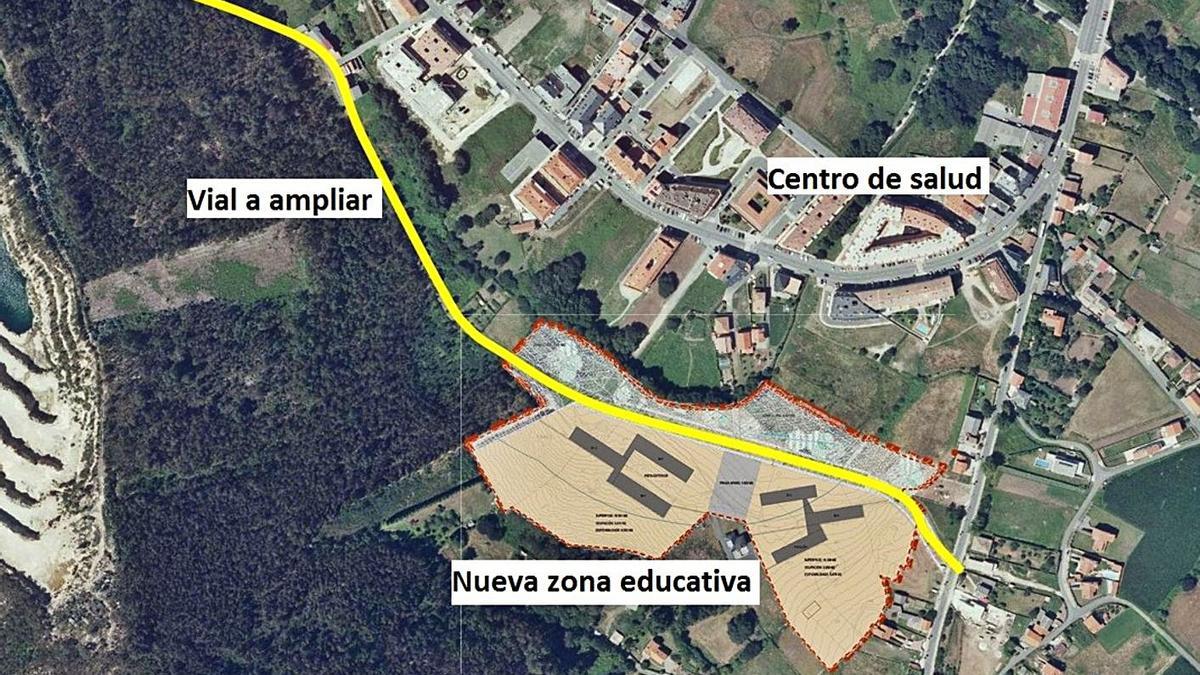 Ámbito de la nueva zona educativa de Arteixo. |   // LA OPINIÓN