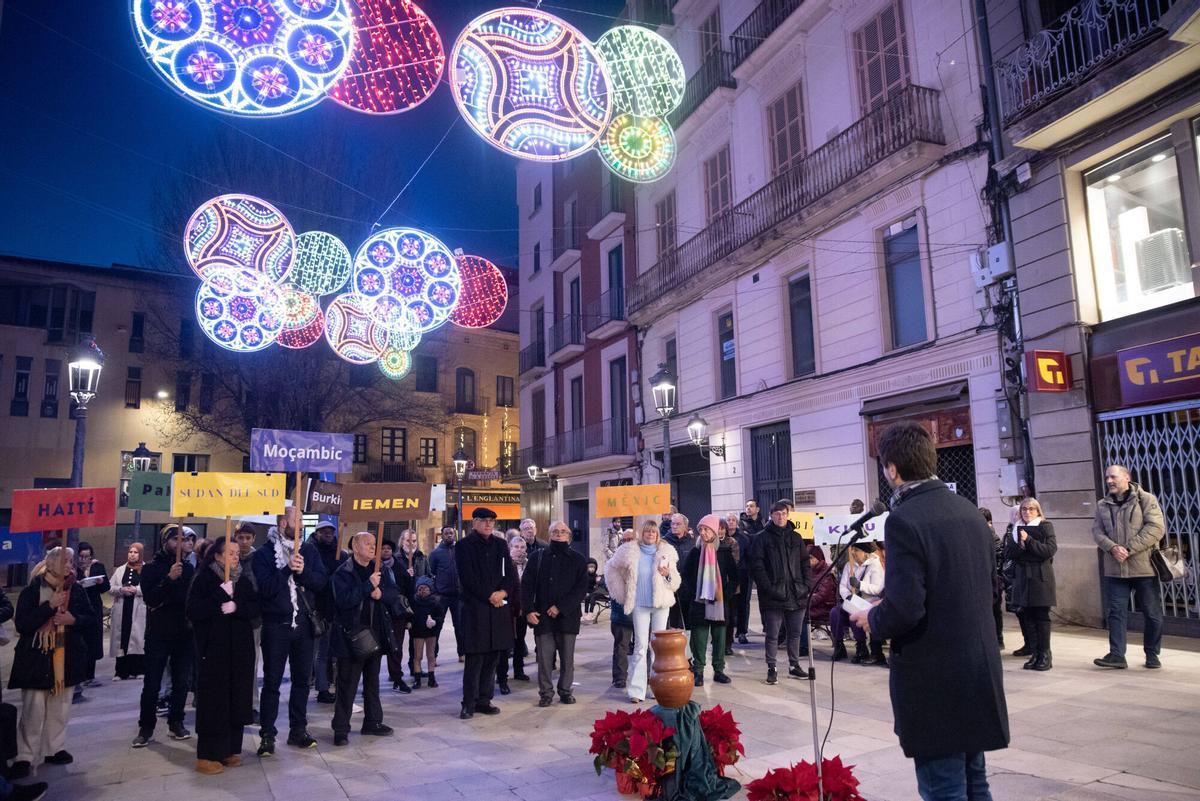 Concentració per la pau a la Plana de l'Om, aquest primer dia de l'any