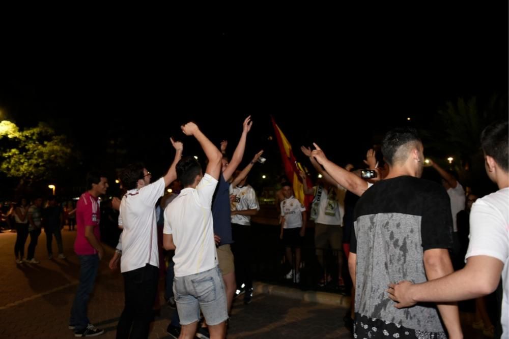 Celebración en Murcia del triunfo del Madrid