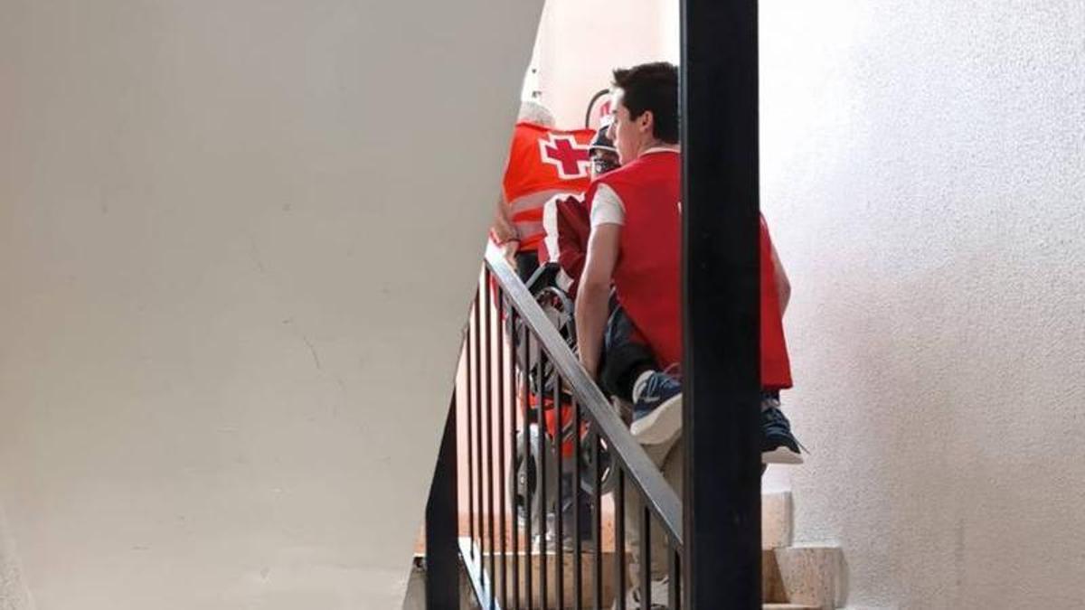Una de las asistencias de Cruz Roja.