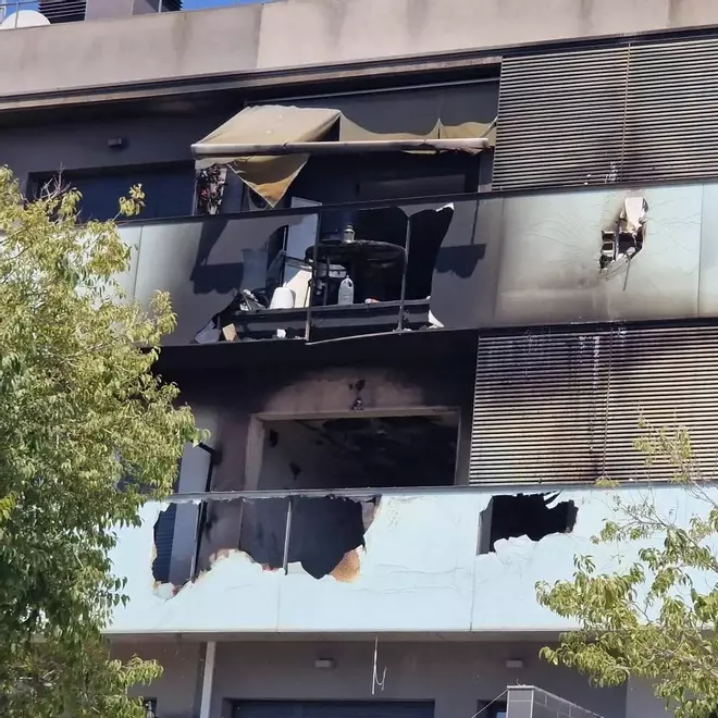 Incendi en un edifici de Sant Feliu de Guíxols