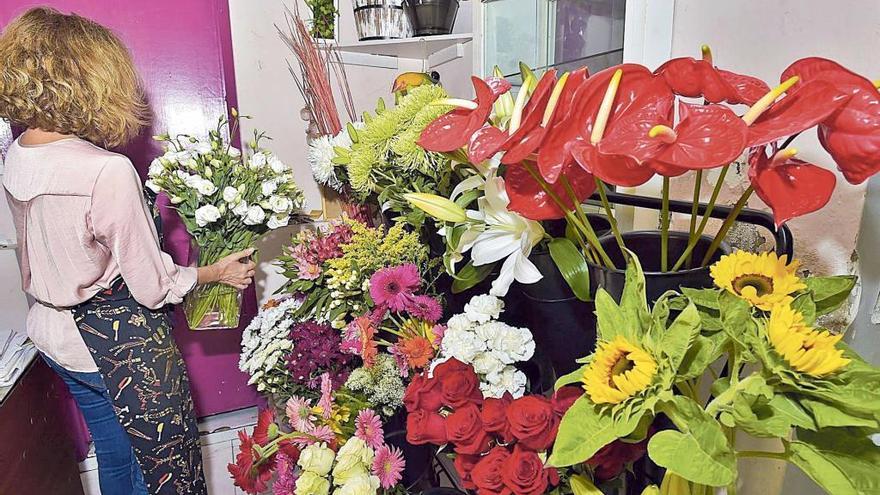 Una floristería antes de decretarse el estado de alarma.