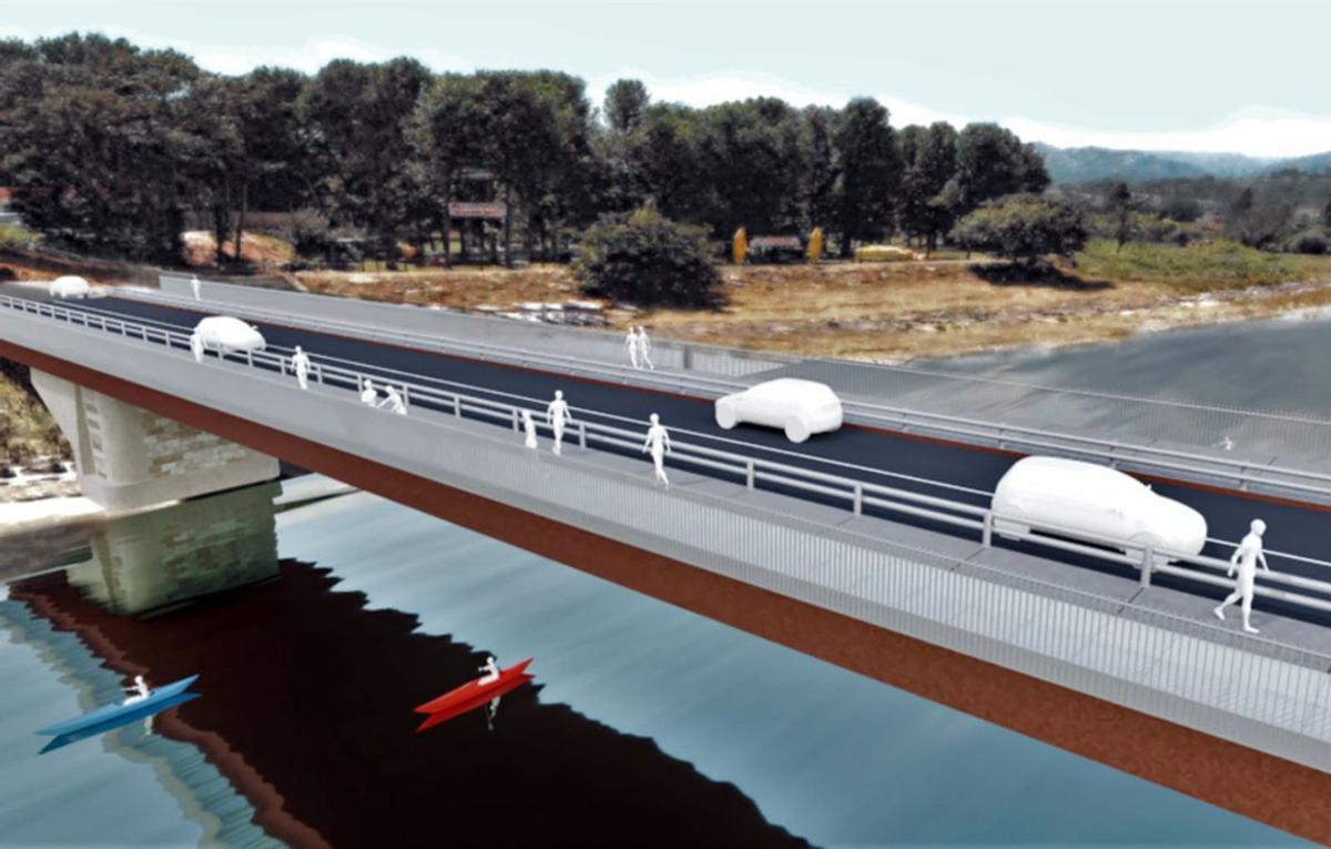 Infografía del futuro puente de Arriondas.